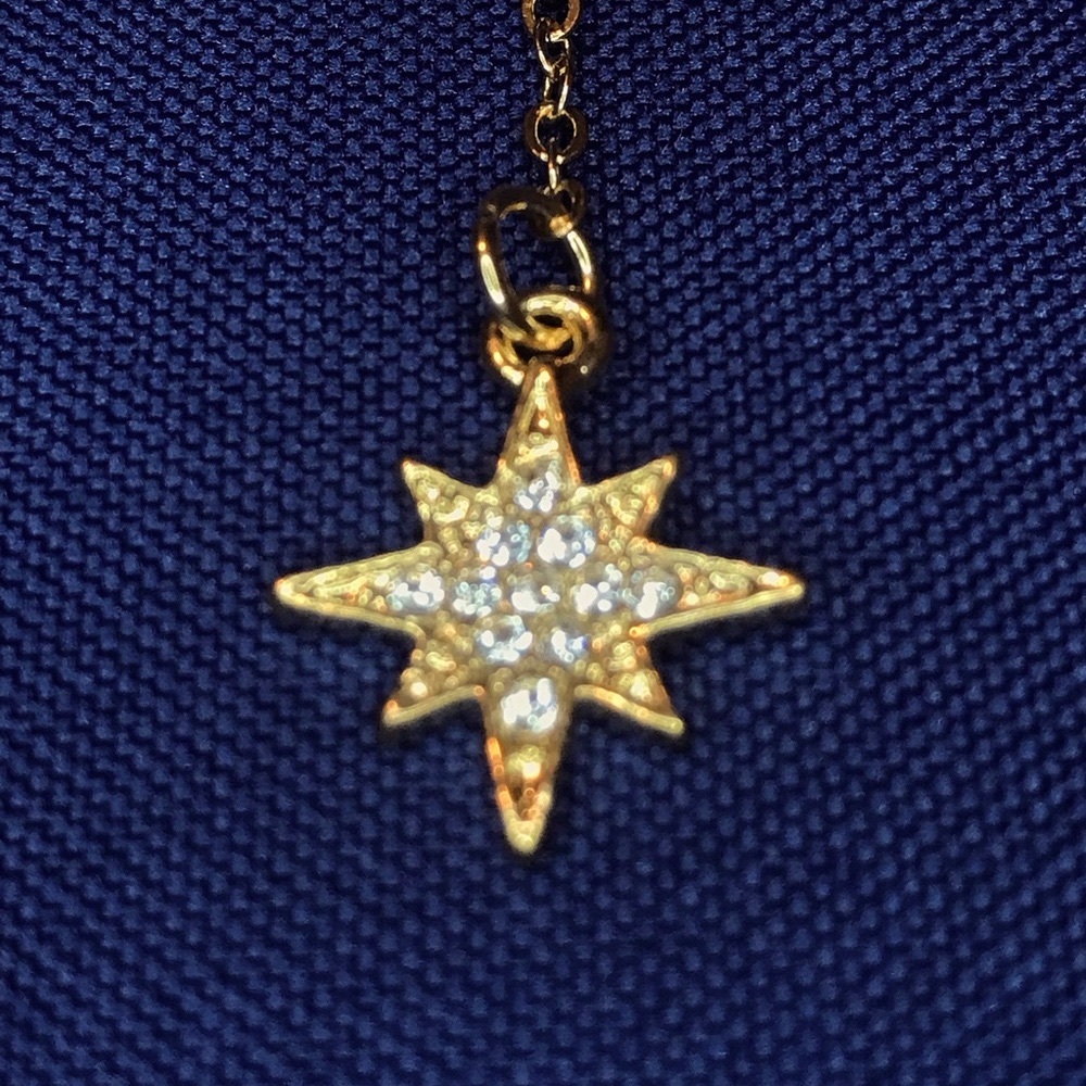 Rhinestone star lariat necklace - Picture 3 of 3